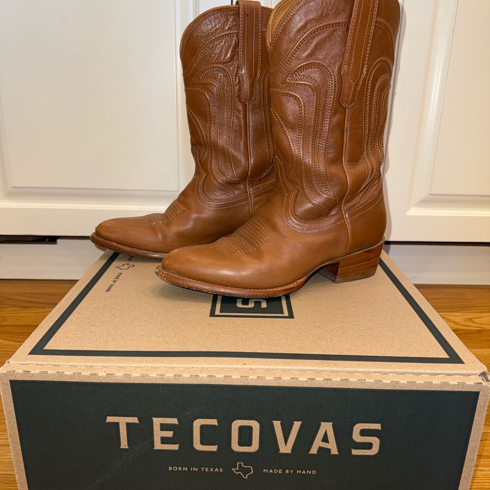 Tecovas Caramel “The Jamie” Leather Cowboy Boots 7.5